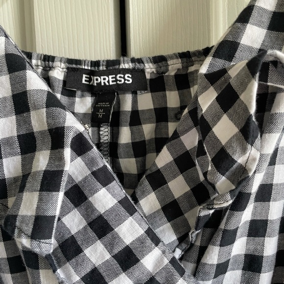 Express Black and White Checkered Mini Dress - Picture 4 of 4